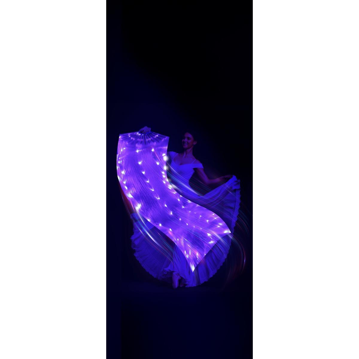 Ventaglio tessuto bianco led