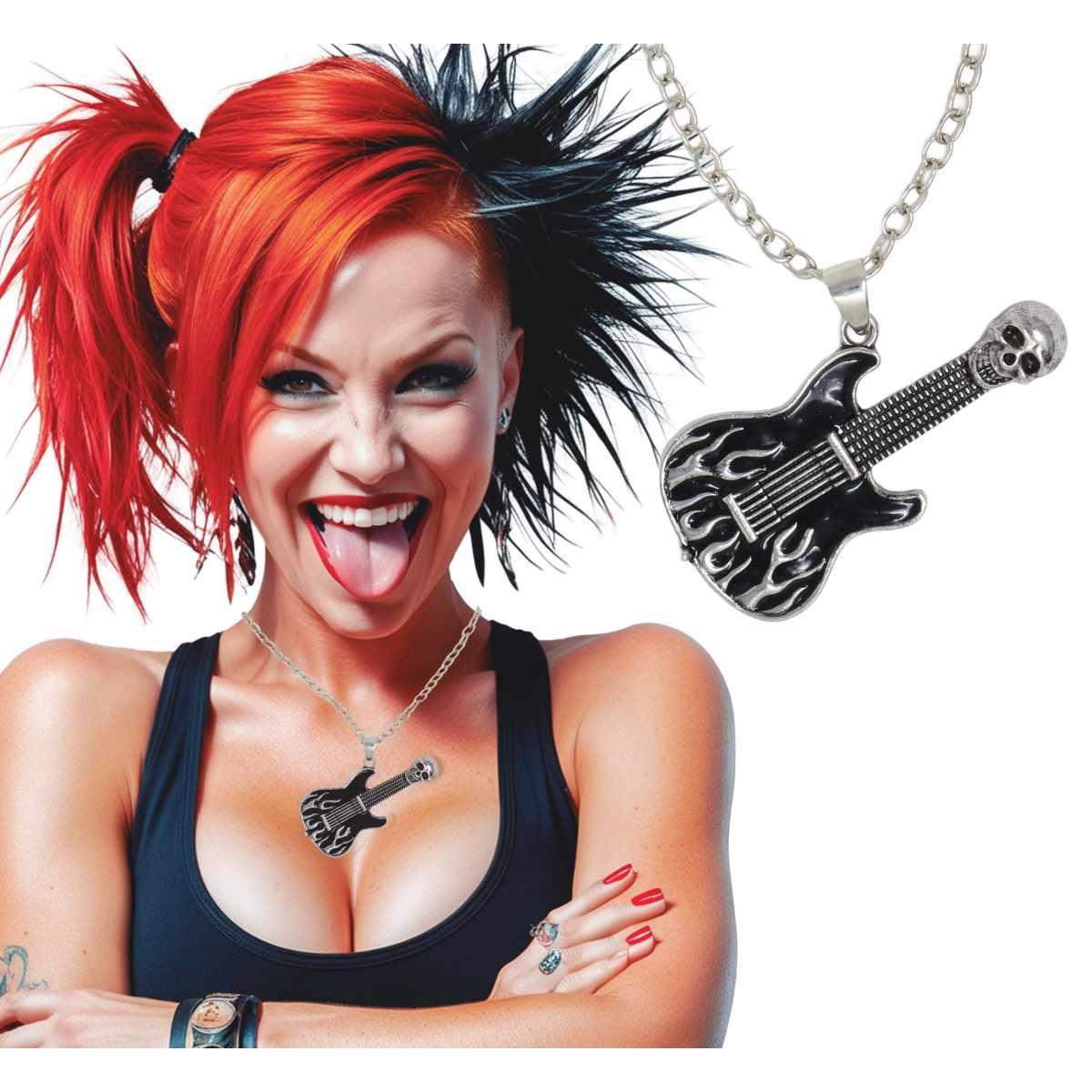 Collana metallo chitarra elettrica