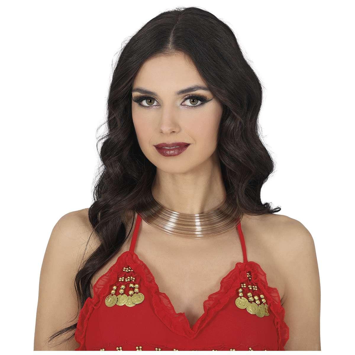 Collana metallo cerchi oro