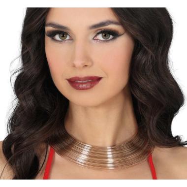 Collana metallo cerchi oro