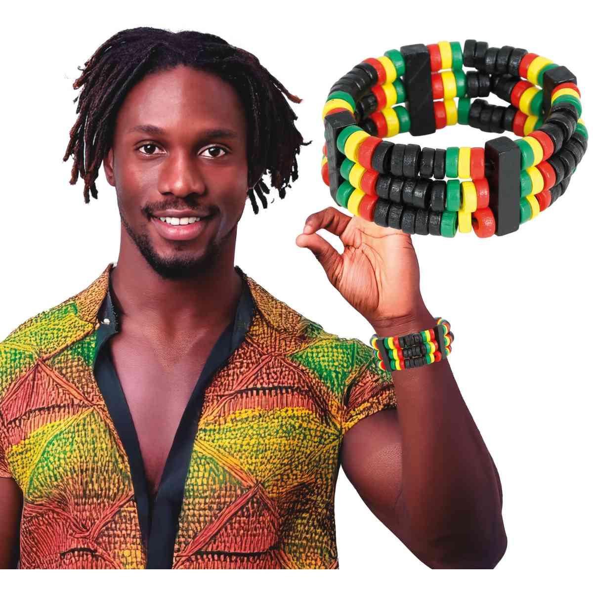 Bracciale legno rasta