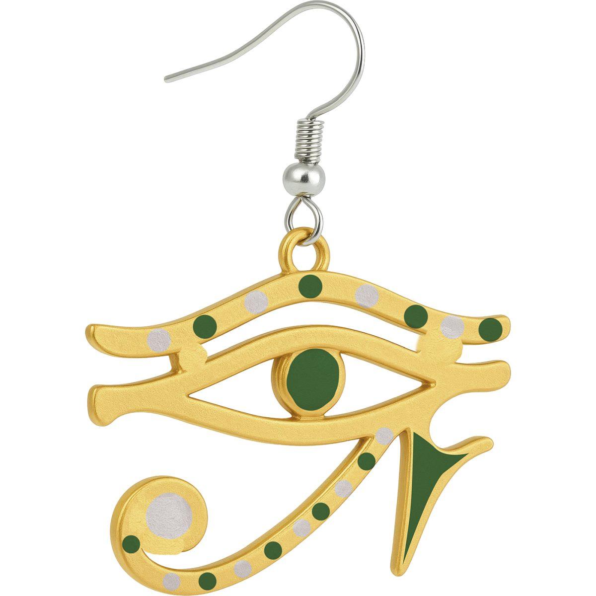 Orecchini egiziana occhio horus oro metallo