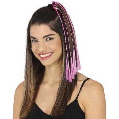 Extension capelli trecce rosa fucsia Set 3 pz
