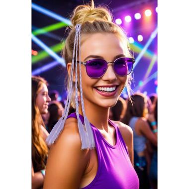 Extension capelli trecce viola Set 3 pz