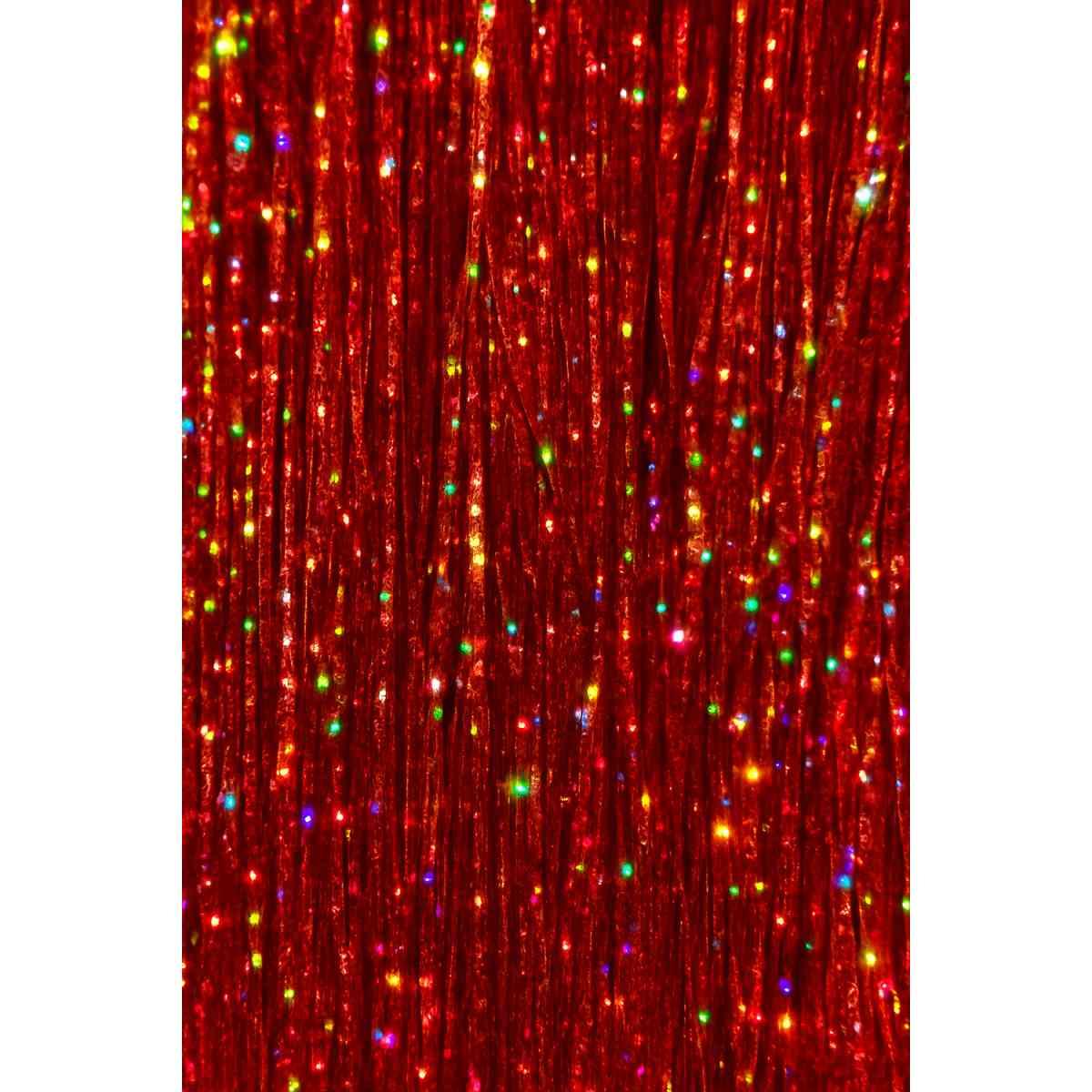 Extension capelli rosso glitter Set 3 pz