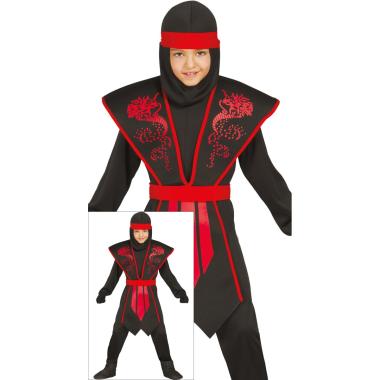Costume ninja nero rosso