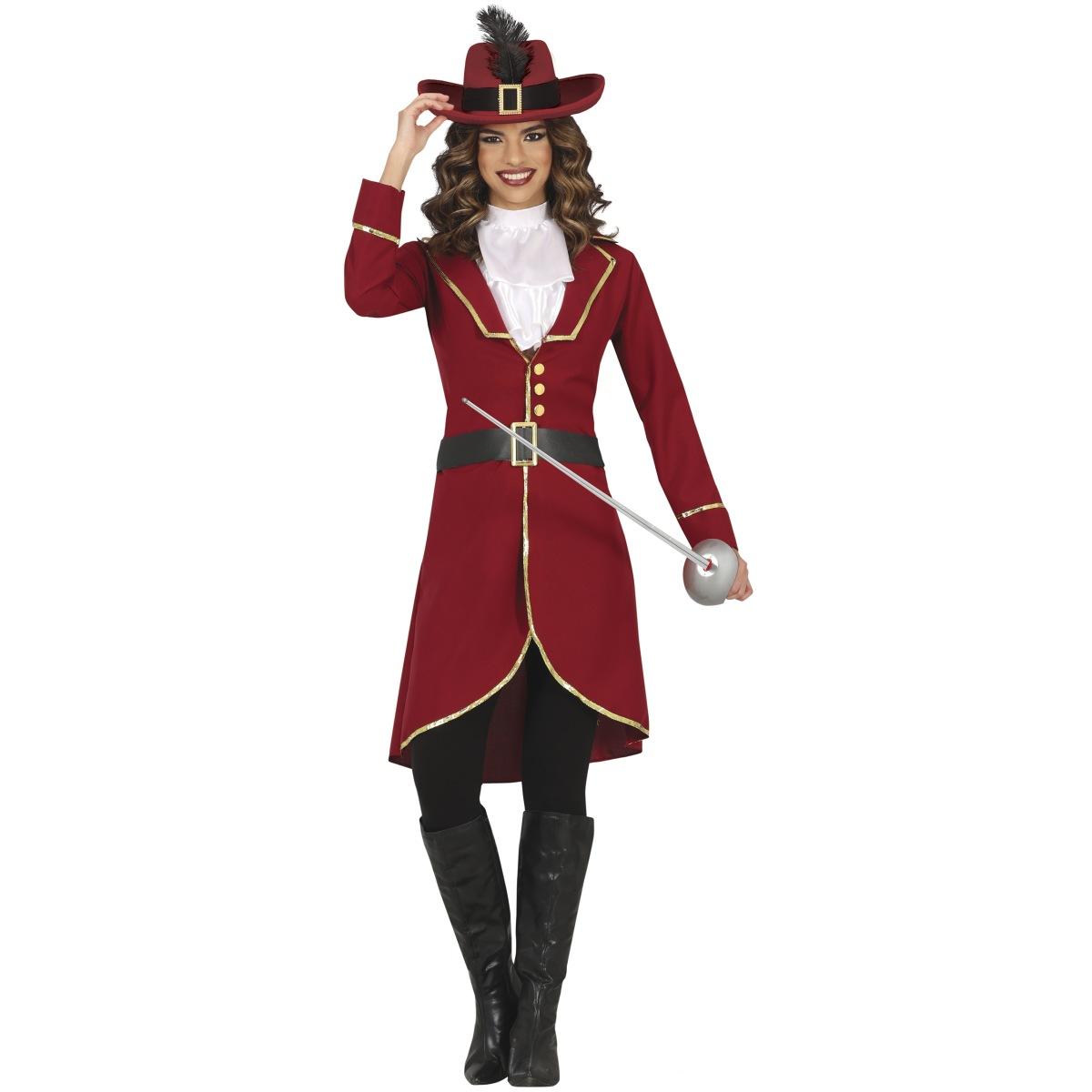 Giacca pirata rossa lunga
