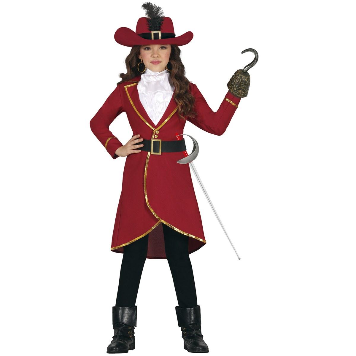 Giacca pirata rossa lunga