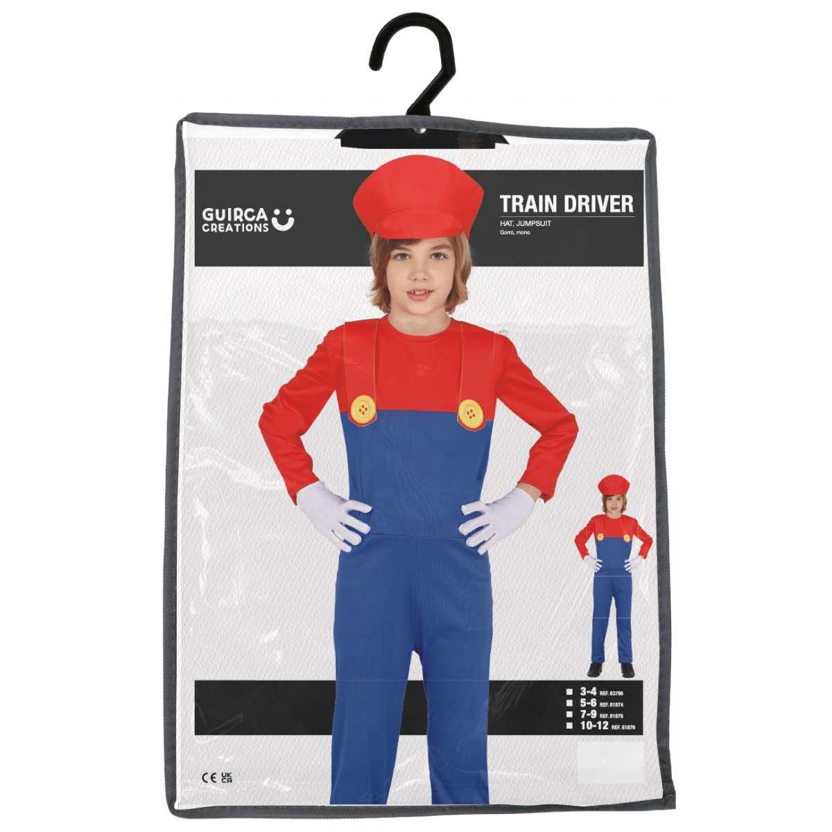 Costume tuta idraulico blu rossa mario salopette