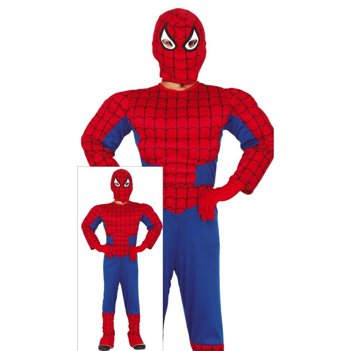 Costume super eroe spider muscoloso