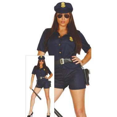 Costume poliziotta blu donna