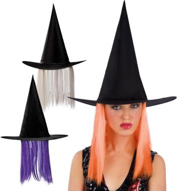 Cappello strega nero capelli