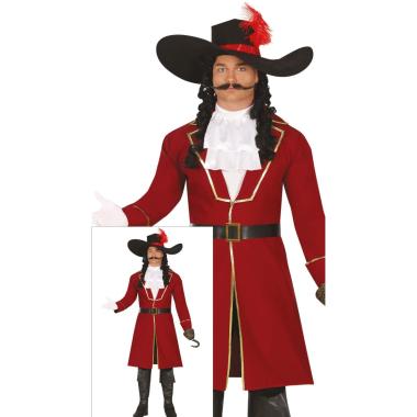 Giacca pirata rossa lunga