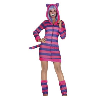 Costume gatto stregatto viola righe