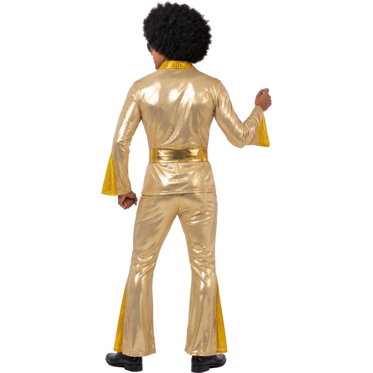 Costume disco anni 70 80 tuta oro