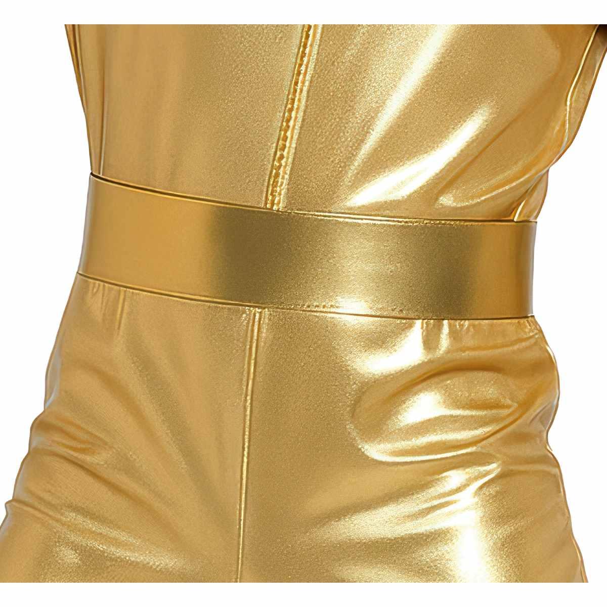 Costume disco anni 70 80 tuta oro