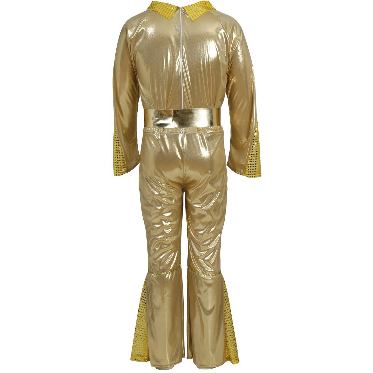 Costume disco anni 70 80 tuta oro