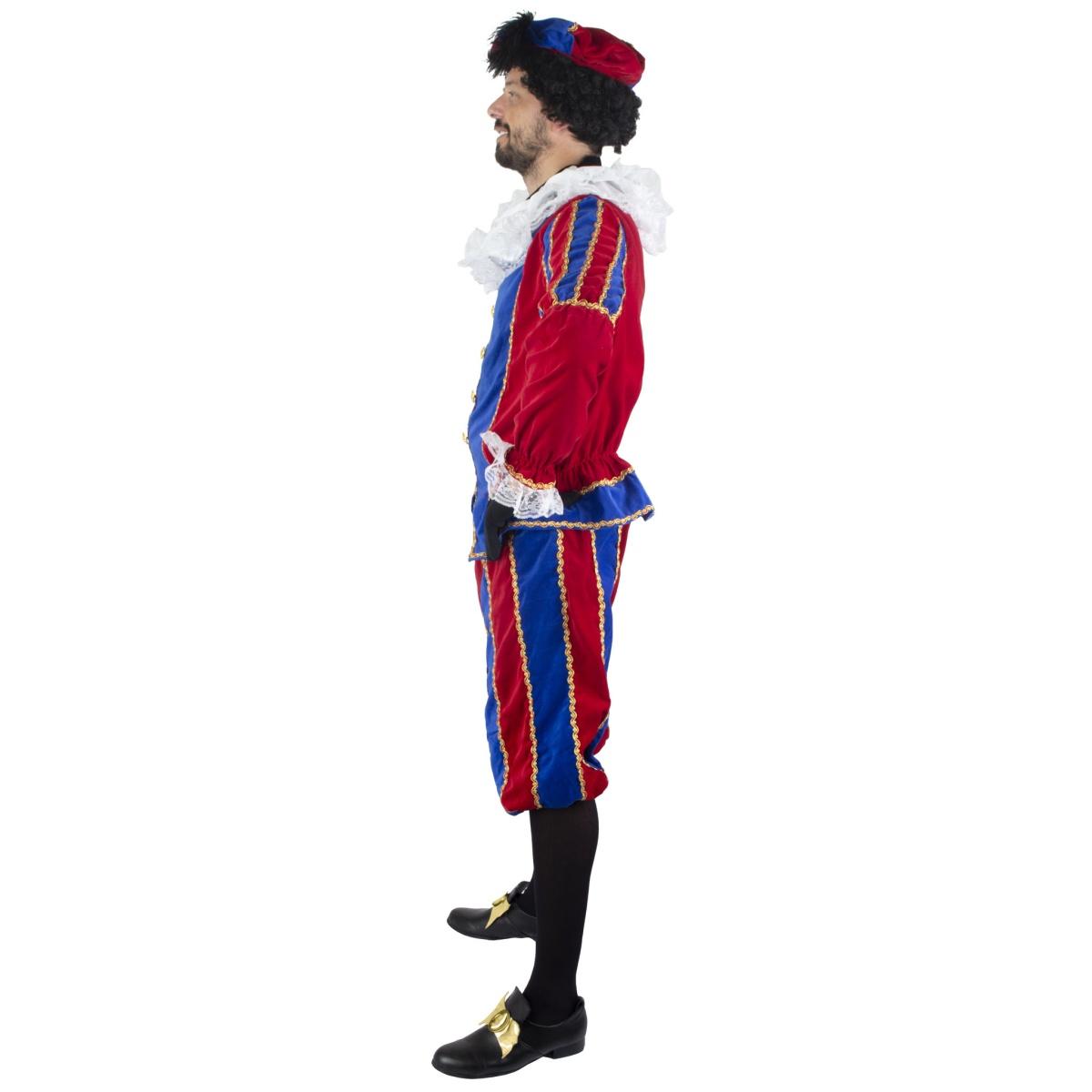 Costume paggio medioevale rosso blu
