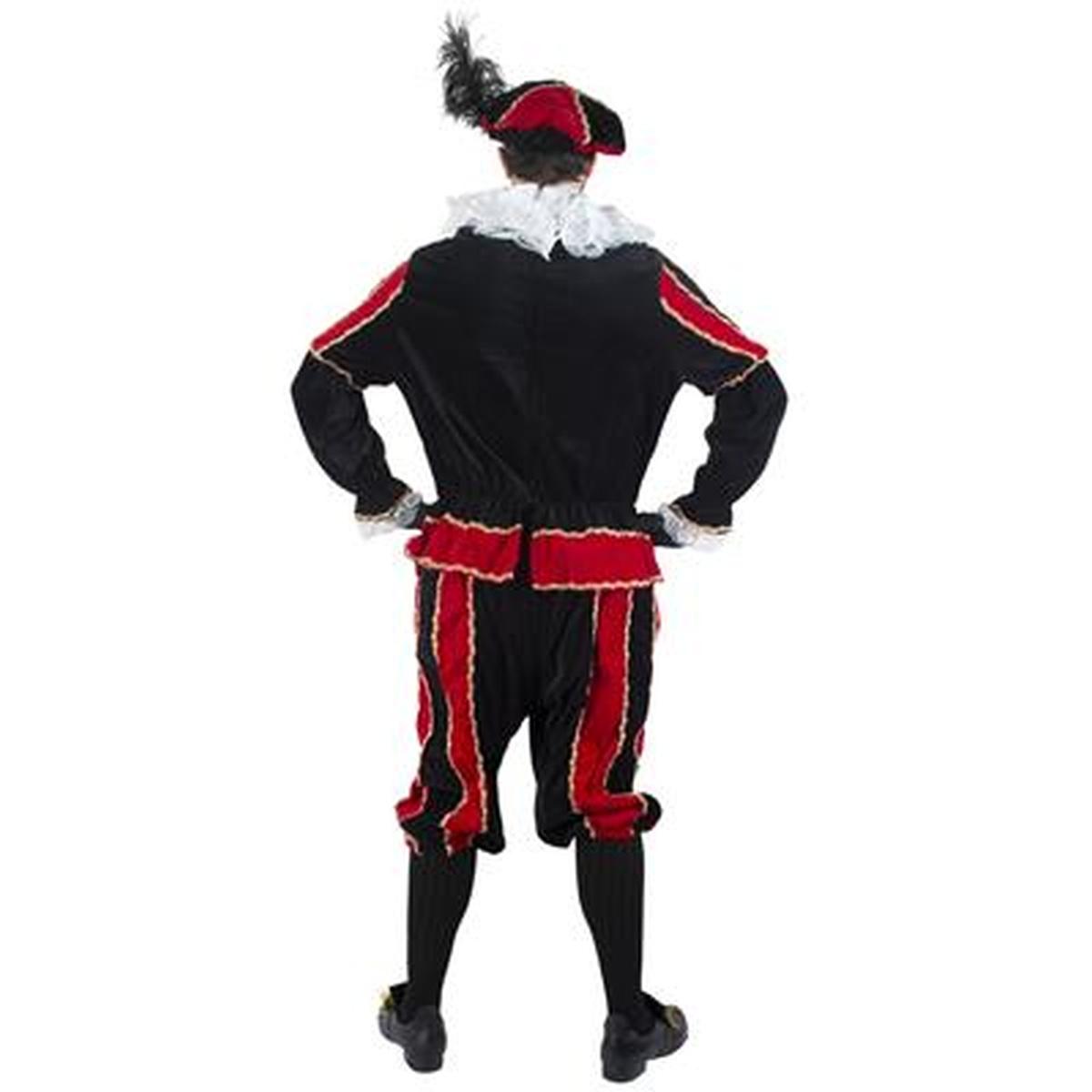 Costume paggio medioevale rosso nero