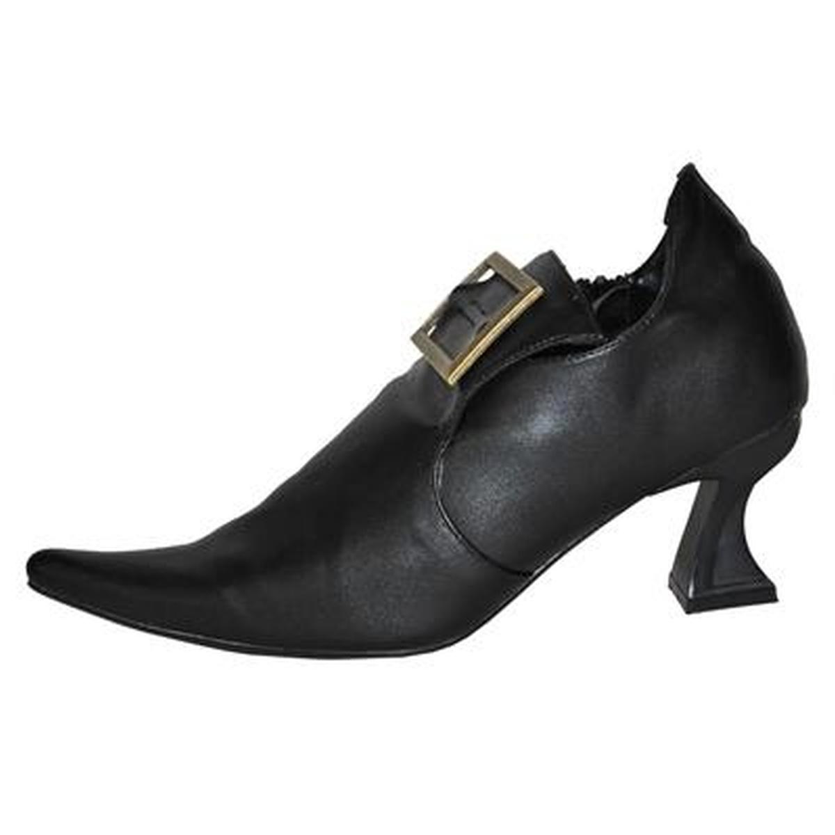 Scarpe strega nere similpelle fibbia