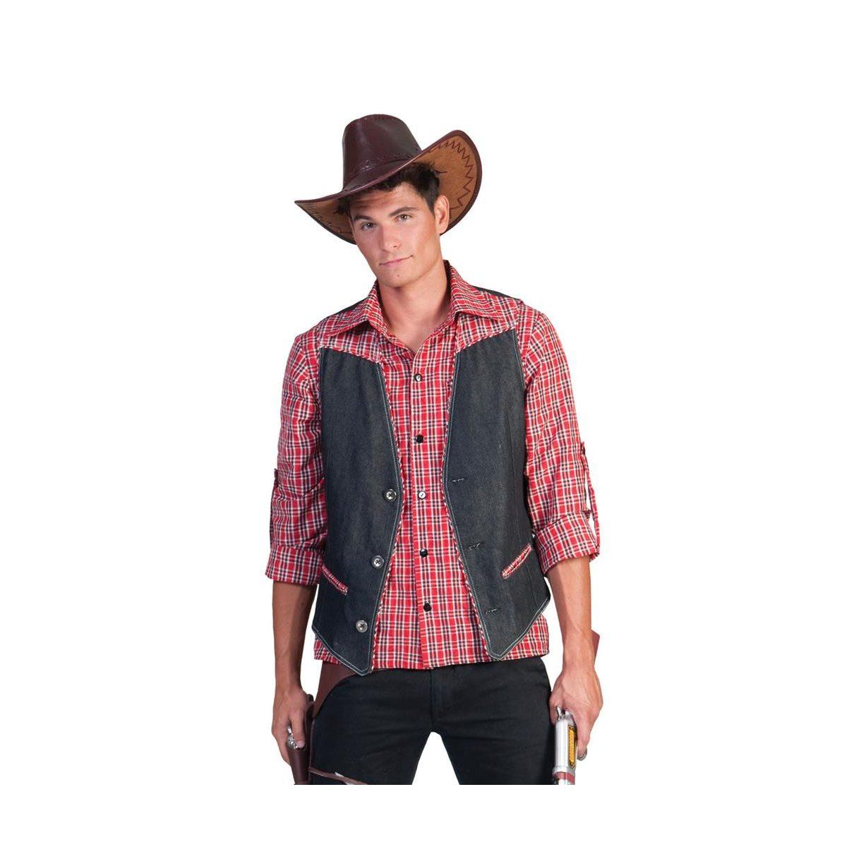 Costume gilet cowboy ranger denim Incluso: gilet.