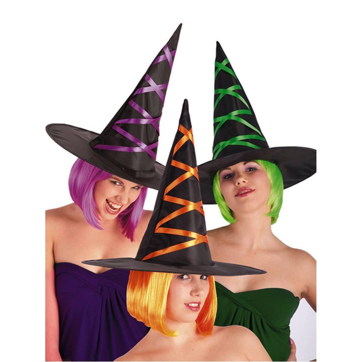 Cappello strega nero nastri