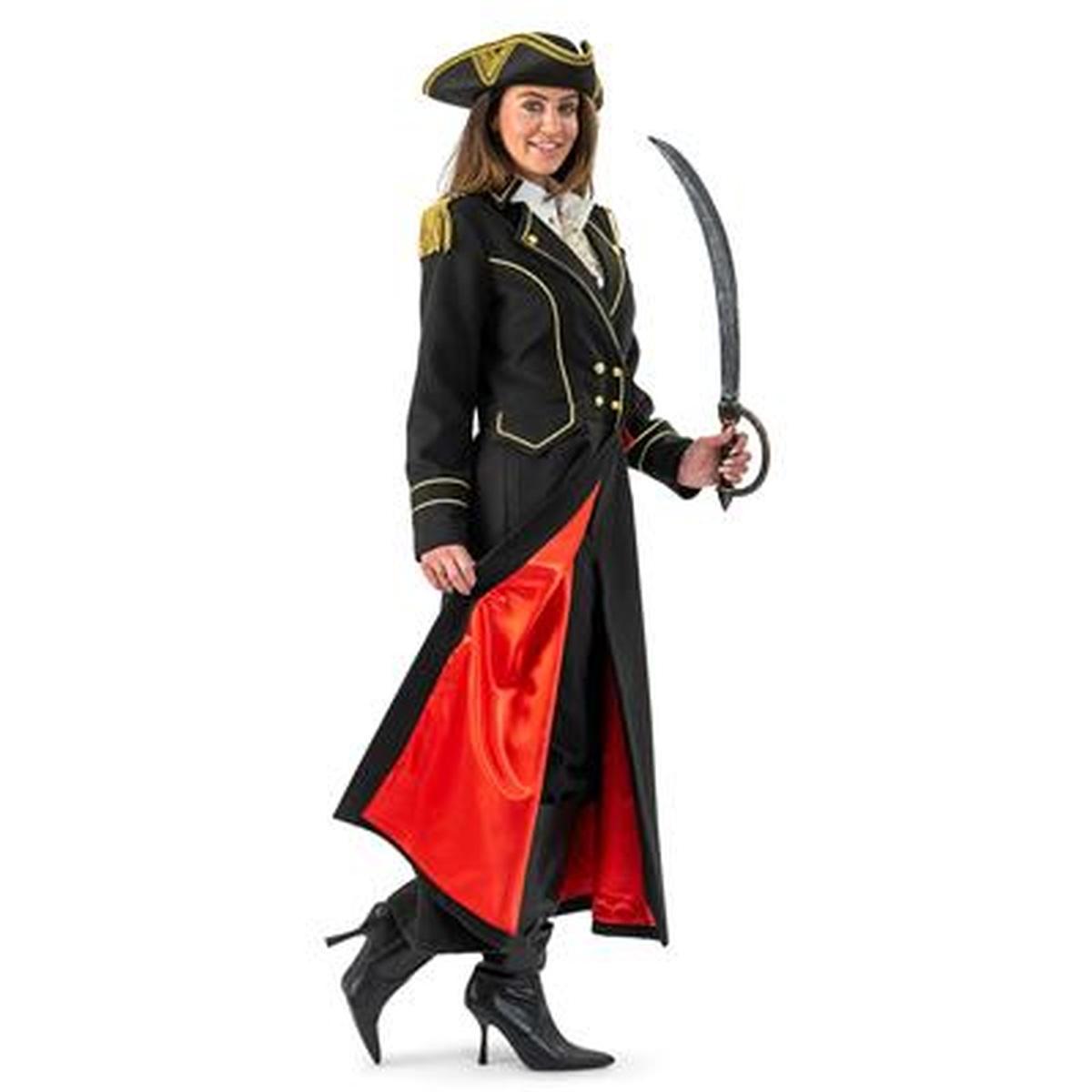 Giacca pirata lusso nera lunga