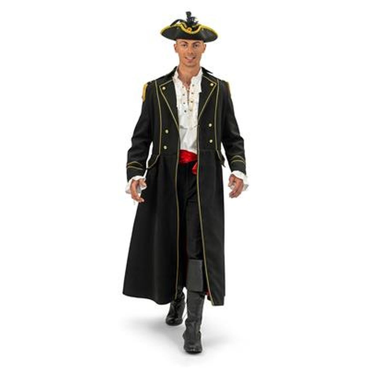 Giacca pirata lusso nera lunga