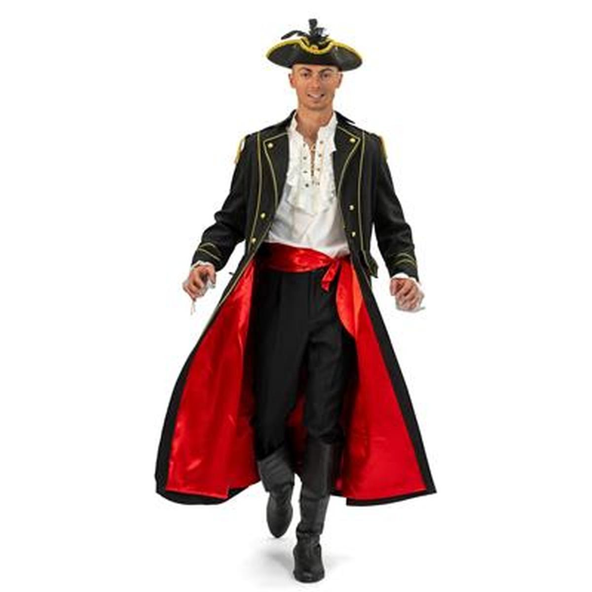 Giacca pirata lusso nera lunga