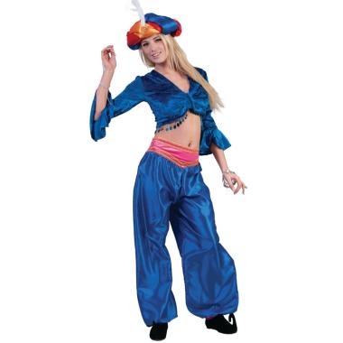 Pantalone odalisca danza del ventre blu