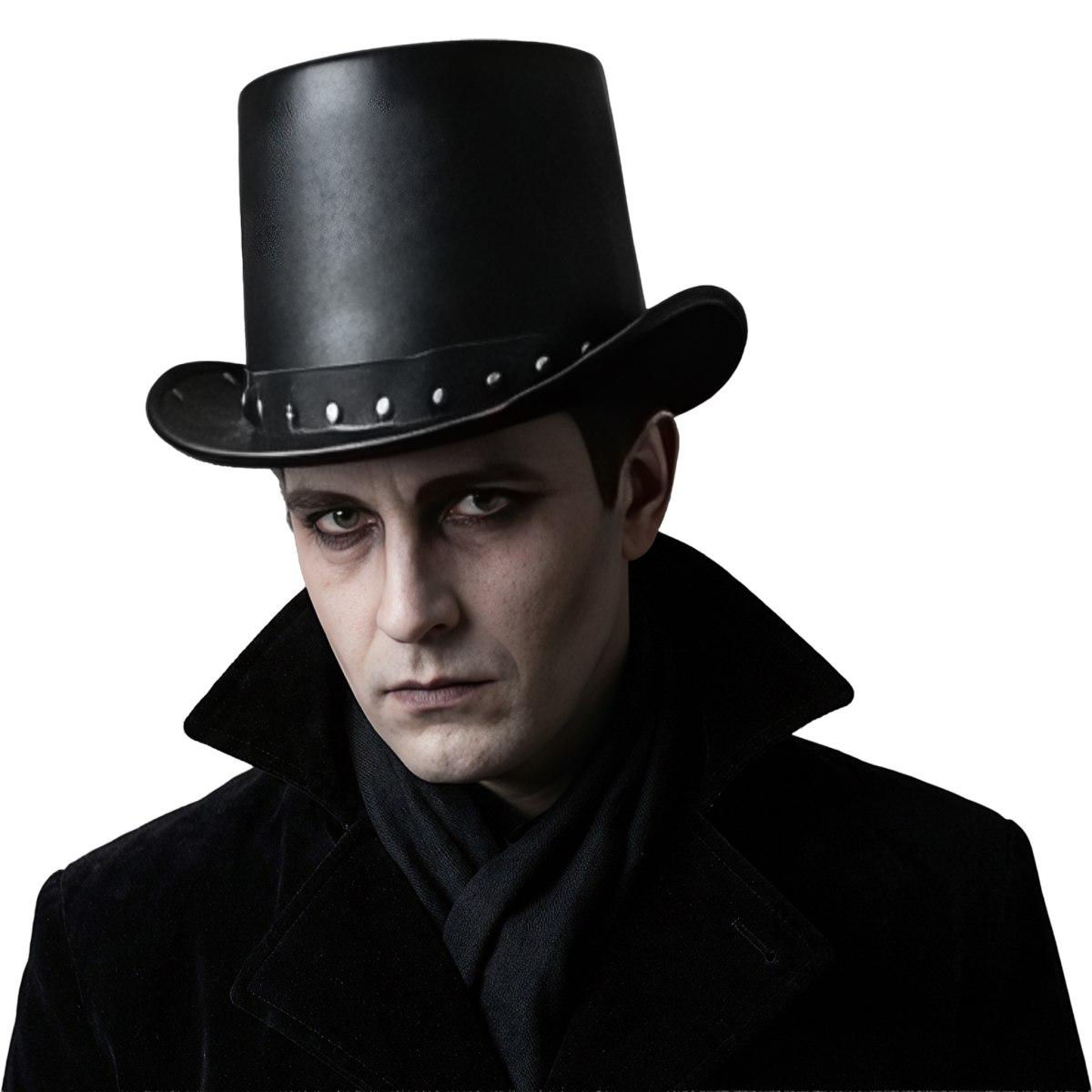 Cappello cilindro nero similpelle Incluso: cilindro.
