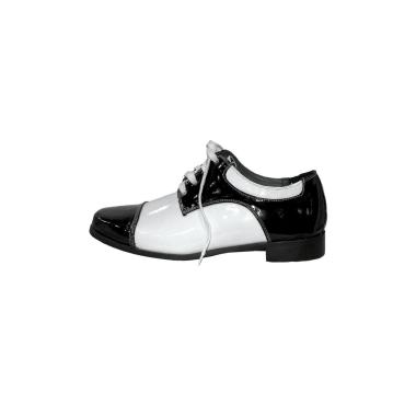 Scarpe gangster nere bianche