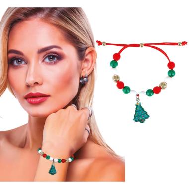 Bracciale albero natale pvc