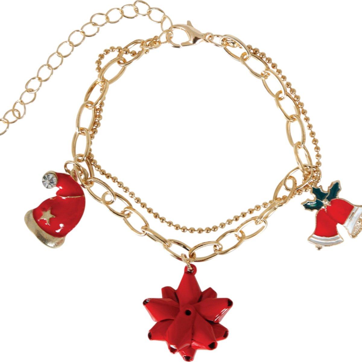 Bracciale soggetti natalizi metallo