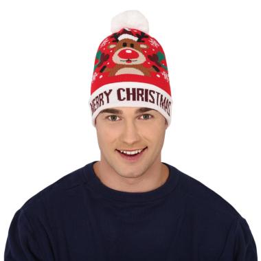 Cappello natale renna effetto lana