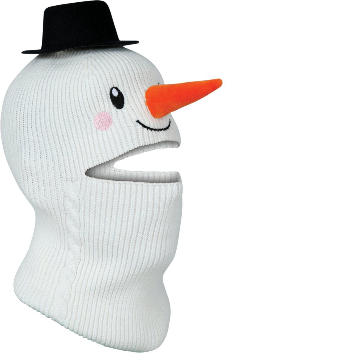Cappello cappuccio natale pupazzo neve effetto lana baby