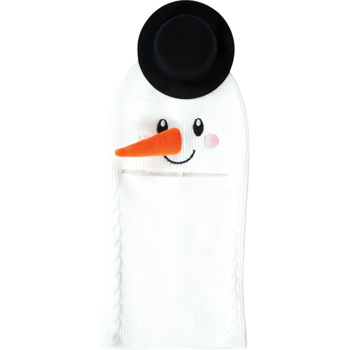 Cappello cappuccio natale pupazzo neve effetto lana baby