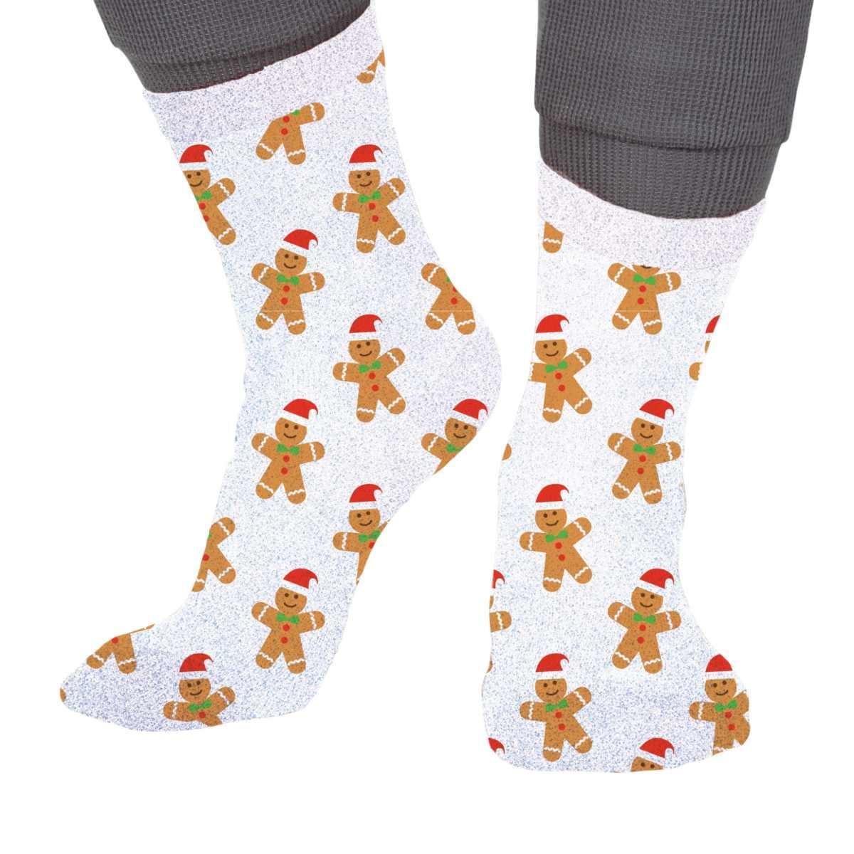 Calzini natale glitter bianchi biscotto