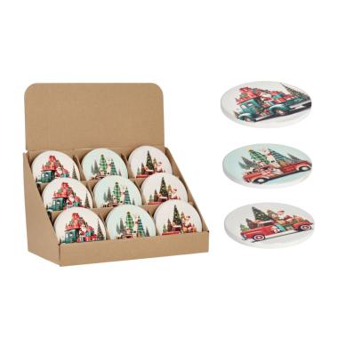 Sottobicchiere natalizio pick up 10,8 cm