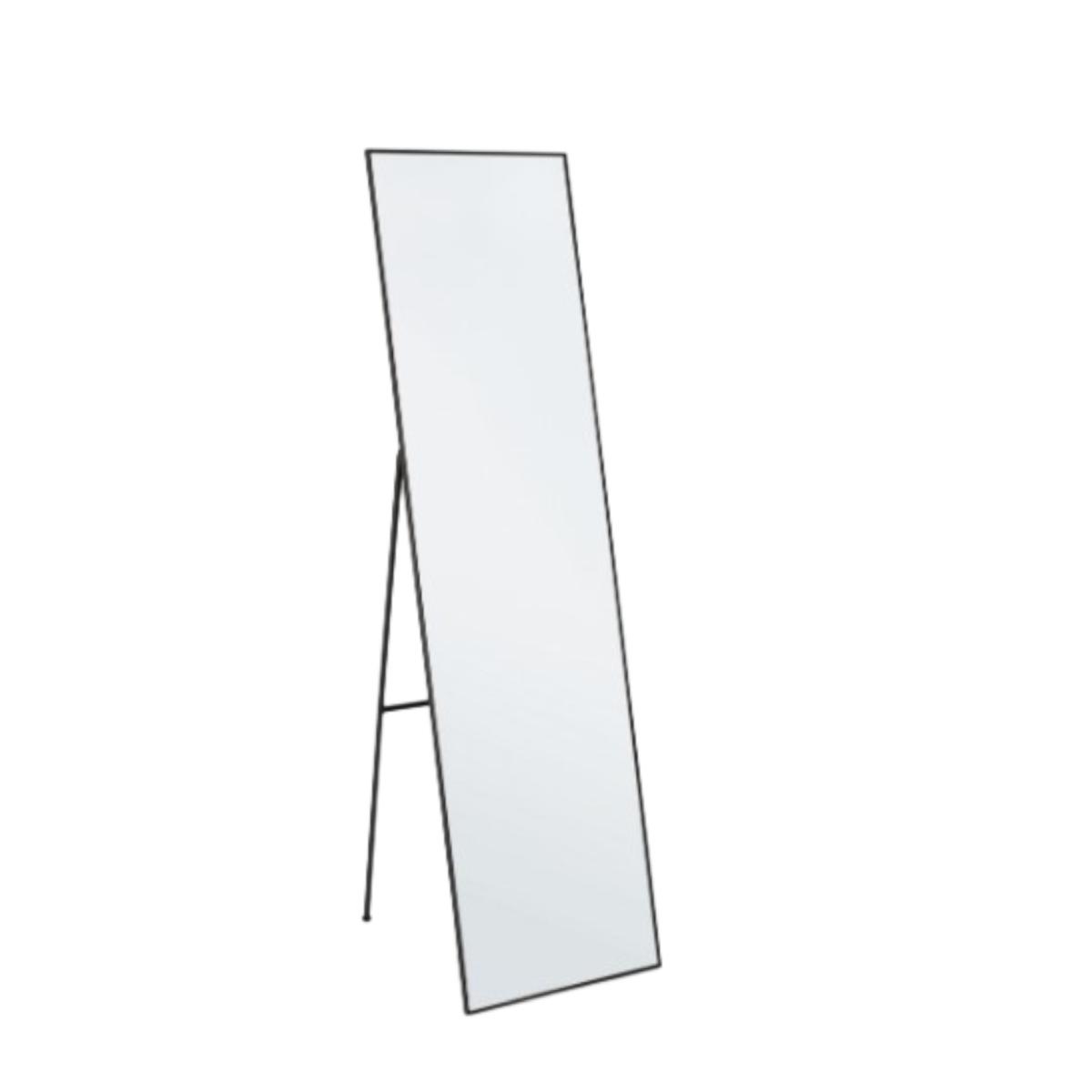 Specchio metallo cornice nera con stand