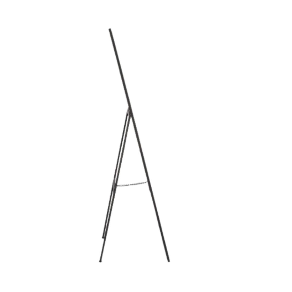 Specchio metallo cornice nera con stand