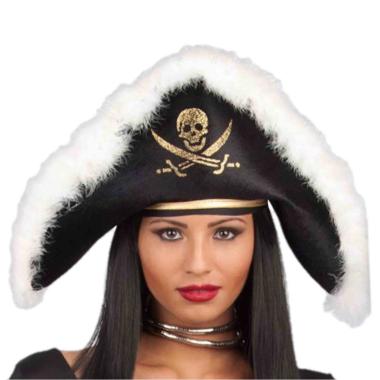 Cappello tricorno pirata nero