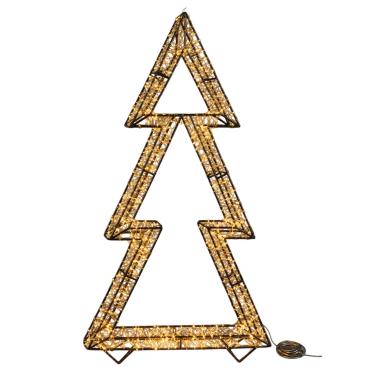 Albero di Natale metallo 5000 luci led bianco caldo 120 cm