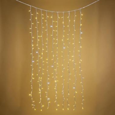 Luci 100 x 300 cm di Natale tenda esterno 300 LED bianco flash freddo