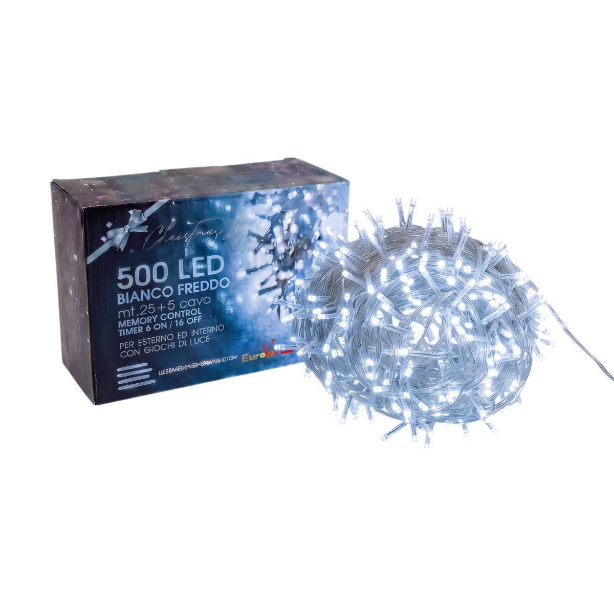 Luci di Natale esterno 500 LED bianco freddo giochi luce