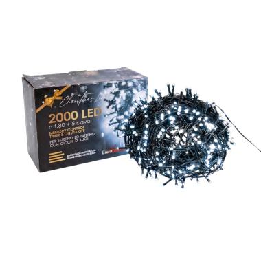 Luci di Natale esterno 2000 LED bianco freddo giochi luce