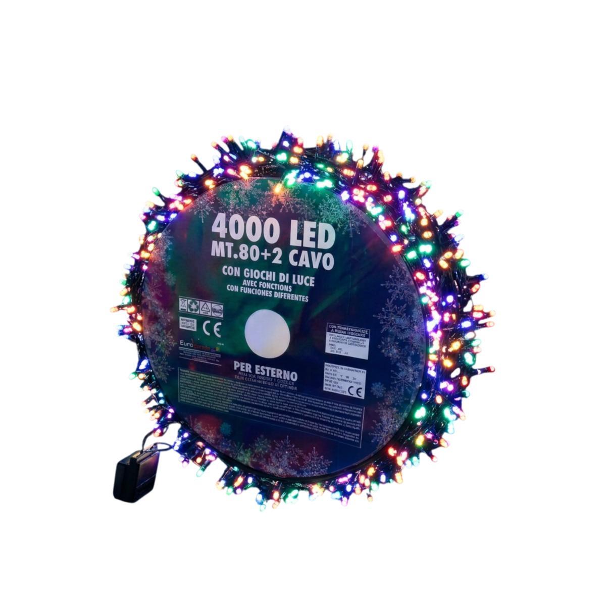 Luci di Natale esterno 4000 LED multicolor giochi luce
