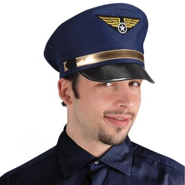 Cappello pilota blu