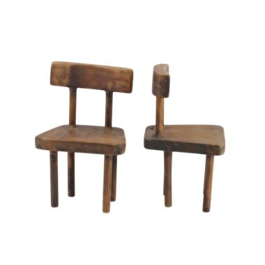 Sedia Euronatale resina marrone 3,5 x 5 cm