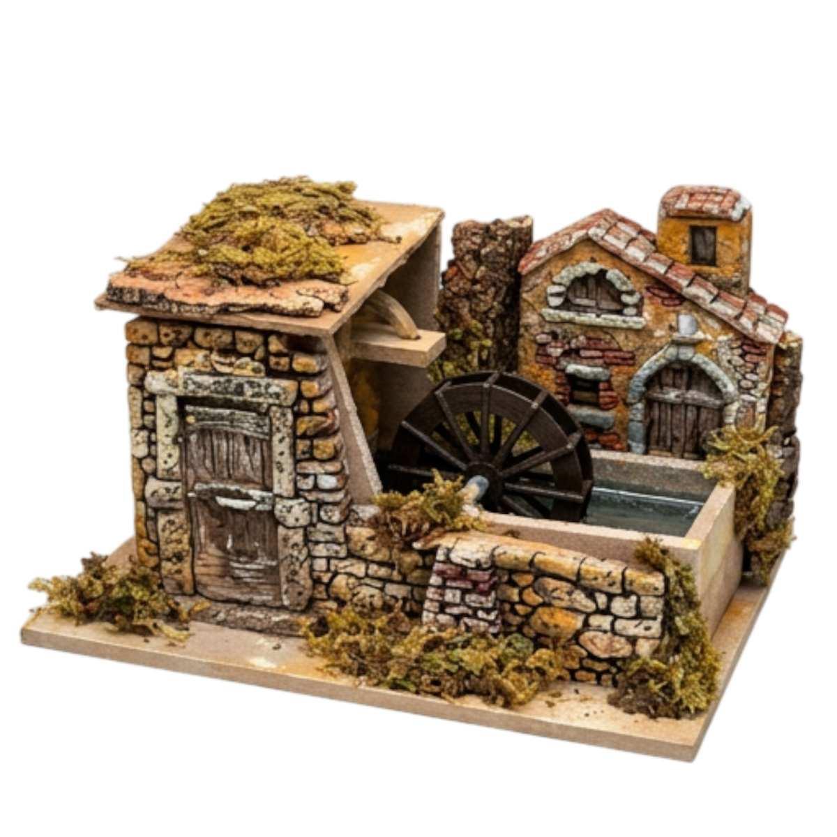 Mulino presepe acqua elettrico 27 x 19 x 18 cm